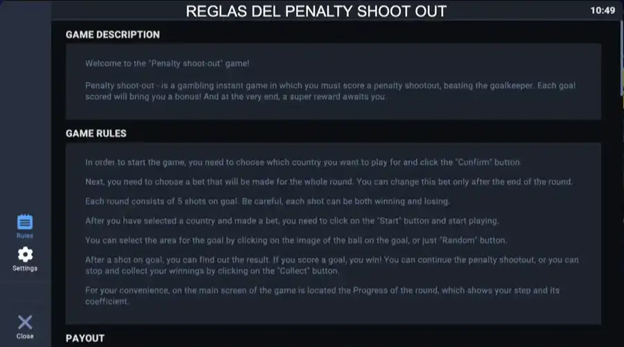 Reglas básicas del juego